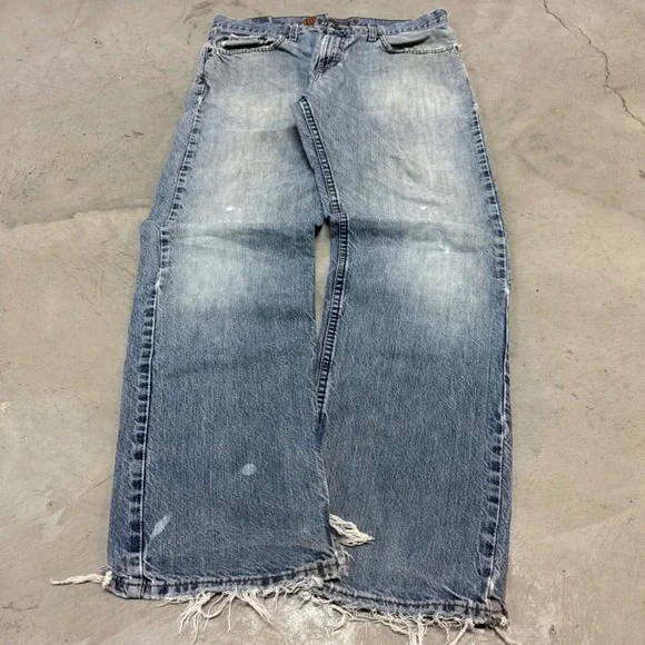 Vintage y2k Baggy Bull Head Denim Jeans - Picture 1 of 3